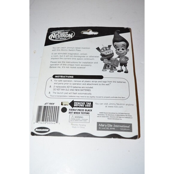 Jimmy Neutron Atomic Switch Plate Cover Launch Pad Light Effects Vtg NOS - Picture 6 of 8